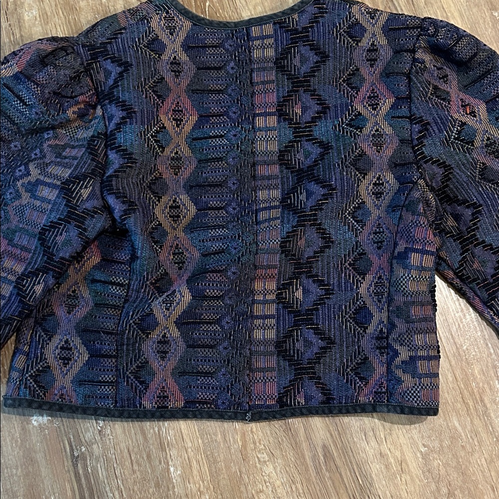 Colorful Patterned Bolero Jacket - image 4